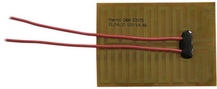 Produktbild: Thermo TECH Polyimid Heizfolie selbstklebend 12 V/DC, 12 V/AC 14.4 W Schutzart IPX4 (L x B) 75 mm x 53 mm