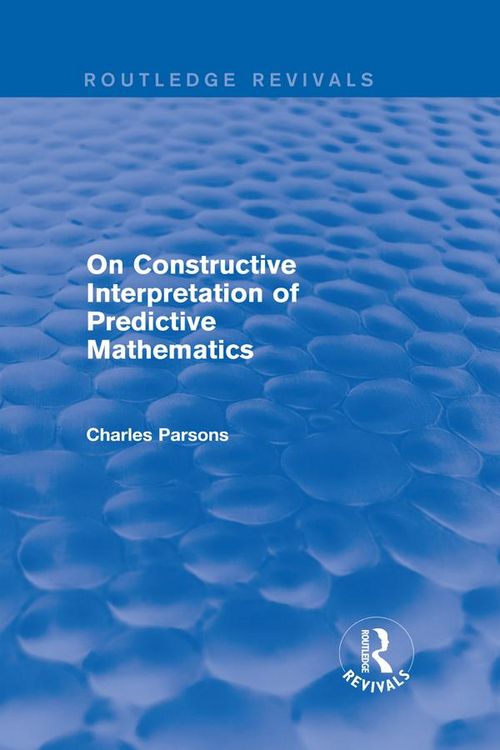 Produktbild: On Constructive Interpretation of Predictive Mathematics (1990)