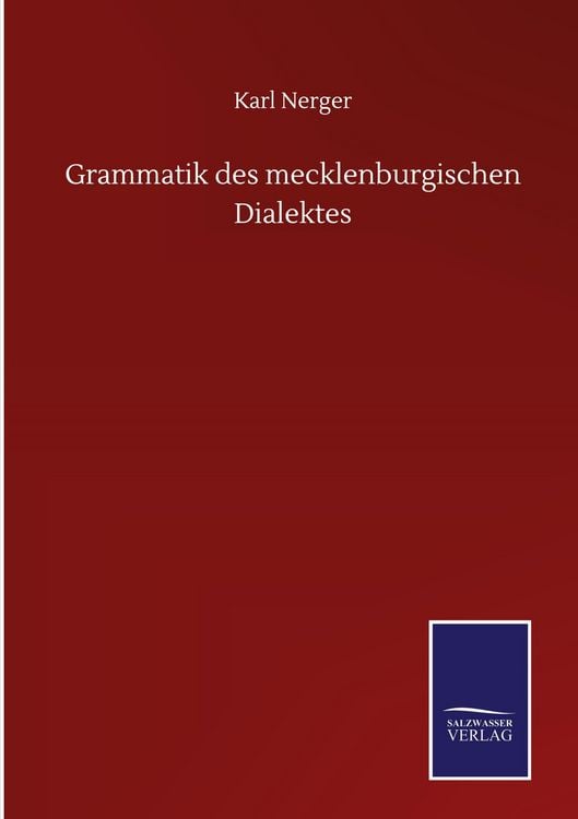 Produktbild: Grammatik des mecklenburgischen Dialektes