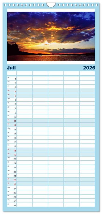 Produktbild: Familienplaner 2026 - Luzern, die Stadt im Zentrum der Schweiz mit 5 Spalten (Wandkalender, 21 x 45 cm) CALVENDO