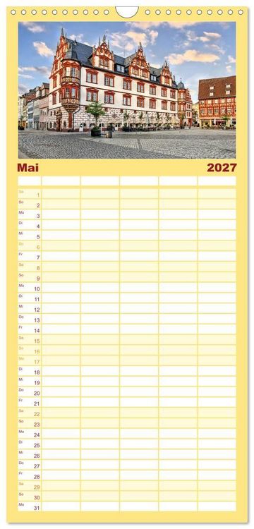 Produktbild: Familienplaner 2027 - Coburg - Veste, Markt & mehr mit 5 Spalten (Wandkalender, 21 x 45 cm) CALVENDO