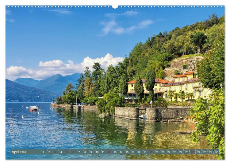Produktbild: Lago Maggiore - Bezaubernde Orte am Ostufer (Wandkalender 2026 DIN A2 quer), CALVENDO Monatskalender