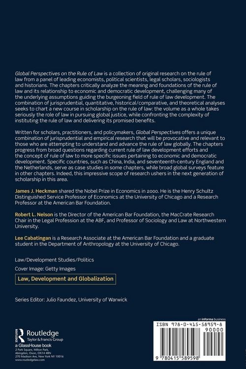 Produktbild: Global Perspectives on the Rule of Law