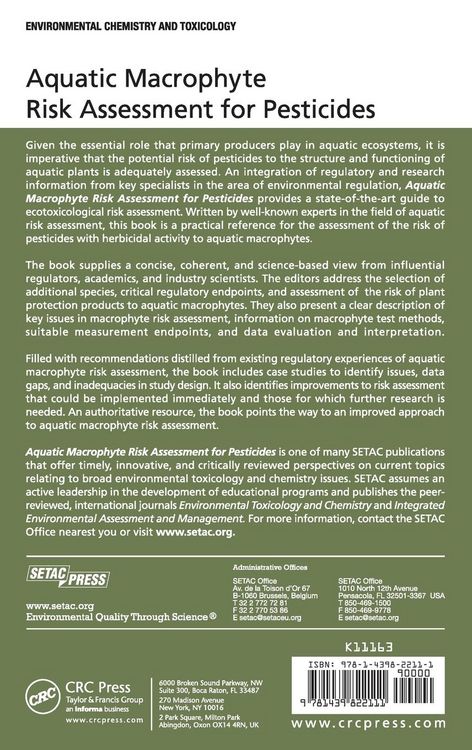 Produktbild: Aquatic Macrophyte Risk Assessment for Pesticides