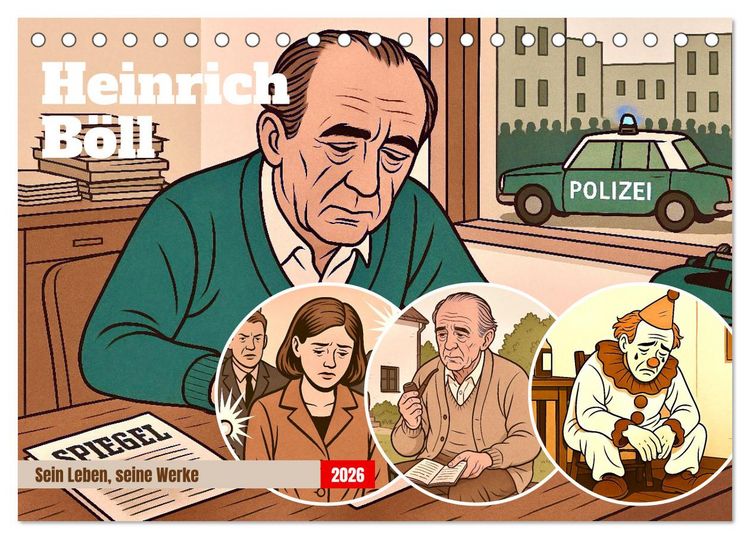 Produktbild: Heinrich B&ouml;ll (Tischkalender 2026 DIN A5 quer), CALVENDO Monatskalender