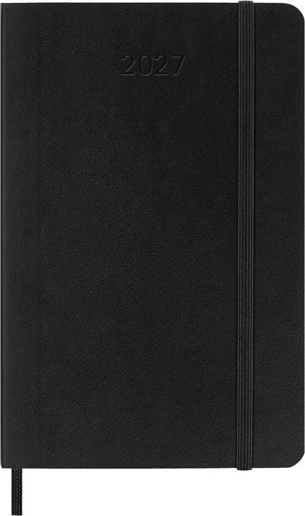 Produktbild: Moleskine 12 Monate Tagesnotizkalender 2027, P/A6, 1 Tag = 1 Seite, Weicher Einband, Schwarz