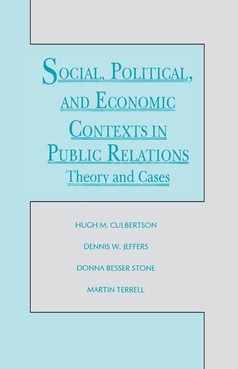 Produktbild: Social, Political, and Economic Contexts in Public Relations