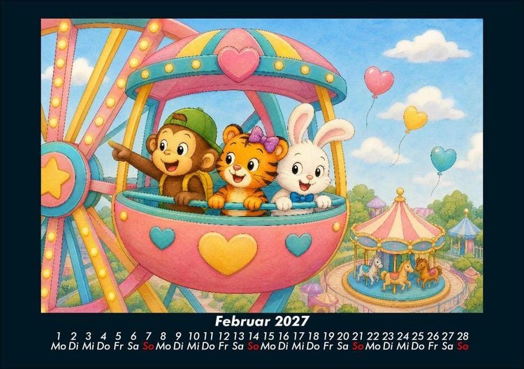 Produktbild: Ein Jahr voller Freizeitpark-Abenteuer 2027 Fotokalender DIN A5