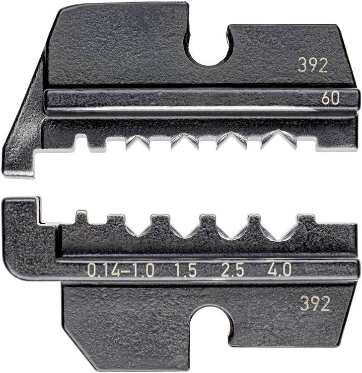 Produktbild: Knipex 97 49 60 Crimpeinsatz Gedrehte Kontakte geeignet f&uuml;r HTS + Harting 0.14 bis 4mm&sup2; Passend f&uuml;r Marke (Zangen) Knipex 97 43