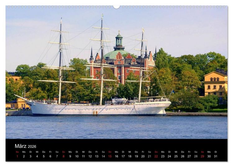 Produktbild: Sommer in Stockholm 2026 (Wandkalender 2026 DIN A2 quer), CALVENDO Monatskalender
