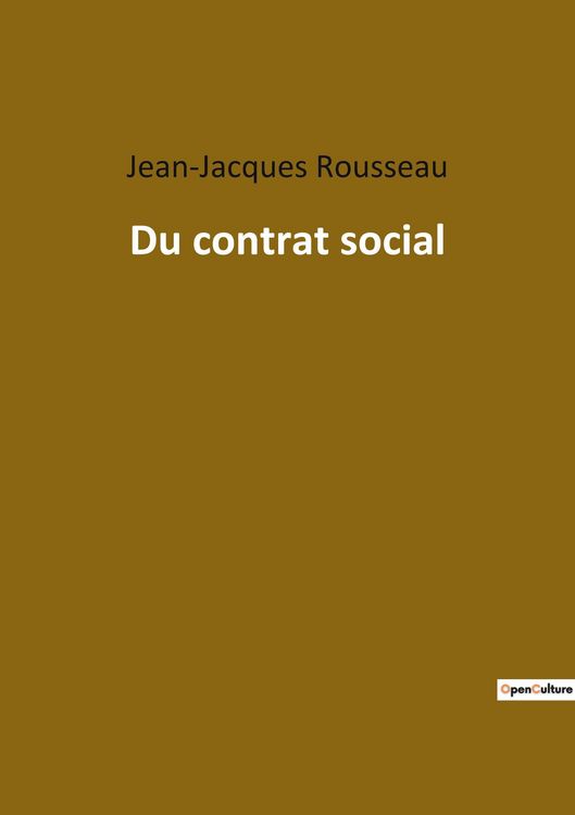 Produktbild: Du contrat social