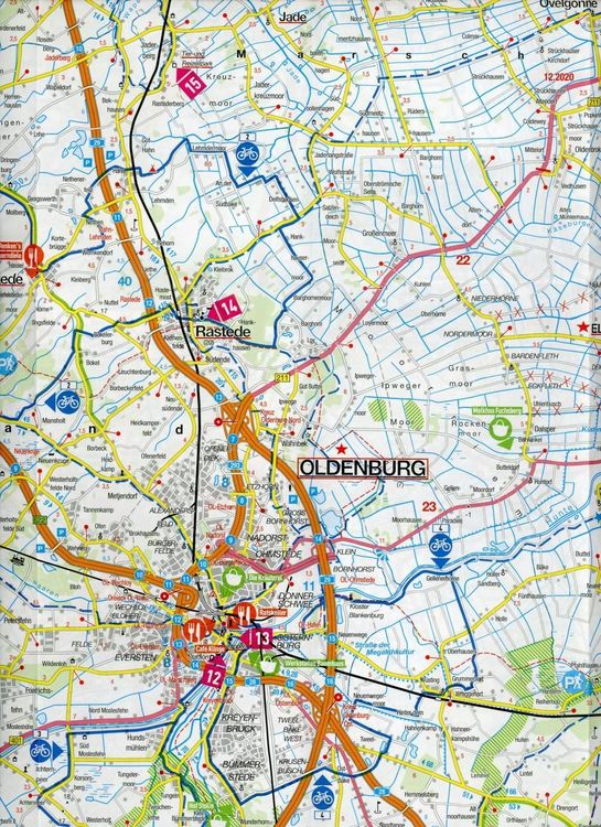 Produktbild: MARCO POLO Freizeitkarte 10 Oldenburg und Umgebung 1:100.000