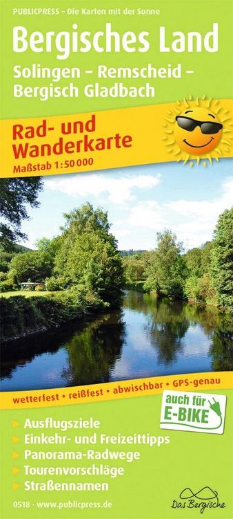 Produktbild: Bergisches Land, Solingen - Remscheid - Bergisch Gladbach 1:50 000