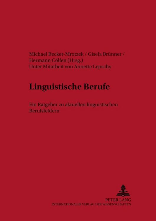 Produktbild: Linguistische Berufe