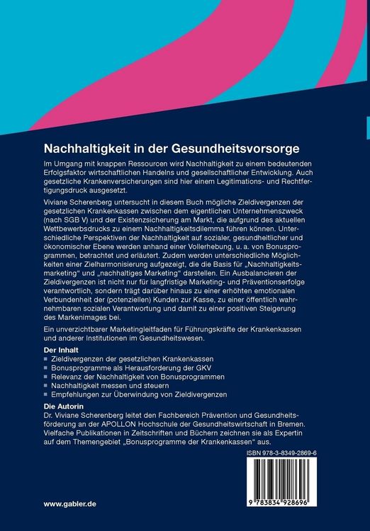 Produktbild: Nachhaltigkeit in der Gesundheitsvorsorge