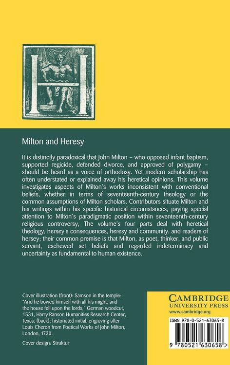 Produktbild: Milton and Heresy