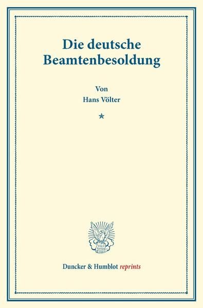 Produktbild: Die deutsche Beamtenbesoldung.