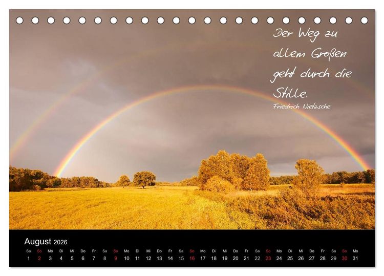 Produktbild: Poetische Wege (Tischkalender 2026 DIN A5 quer), CALVENDO Monatskalender