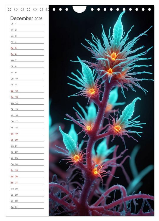 Produktbild: Leuchtende Mikroflora (Wandkalender 2026 DIN A4 hoch), CALVENDO Monatskalender