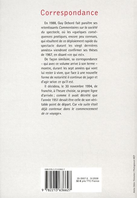 Produktbild: Correspondance, T.7 ; Janvier 1988 - Novembre 1994