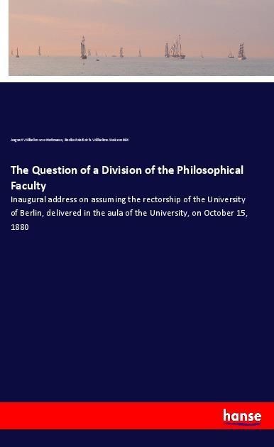 Produktbild: The Question of a Division of the Philosophical Faculty