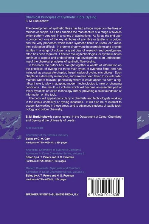 Produktbild: Chemical Principles of Synthetic Fibre Dyeing