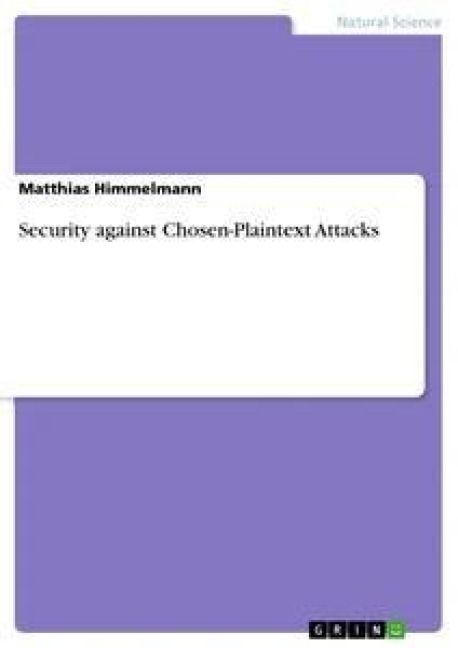 Produktbild: Security against Chosen-Plaintext Attacks
