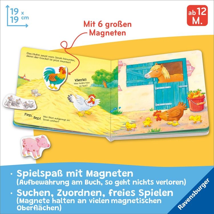 Produktbild: Mein erstes Magnetbuch - Wer spielt mit wem? Bauernhoftiere