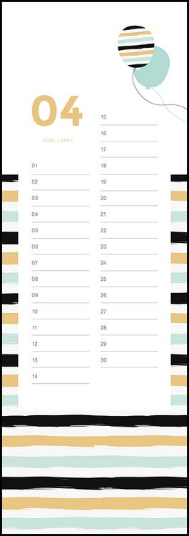 Produktbild: Geburtstagskalender Patterns