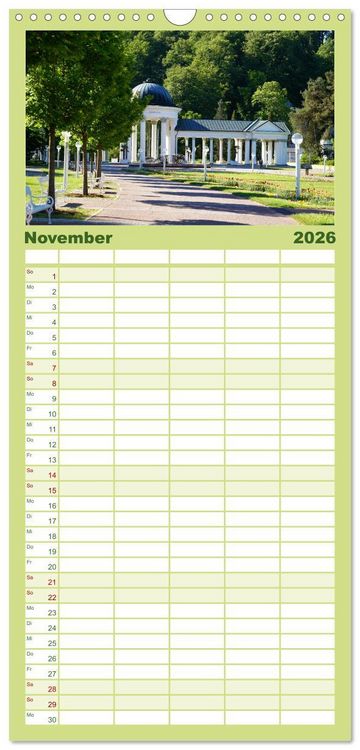 Produktbild: Familienplaner 2026 - Kurort Marienbad mit 5 Spalten (Wandkalender, 21 x 45 cm) CALVENDO
