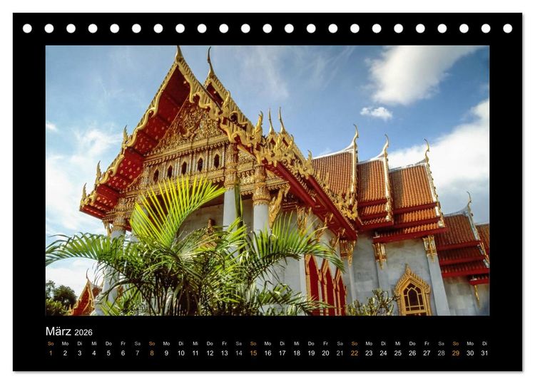 Produktbild: Thailand - Traumstr&auml;nde und Tempel (Tischkalender 2026 DIN A5 quer), CALVENDO Monatskalender