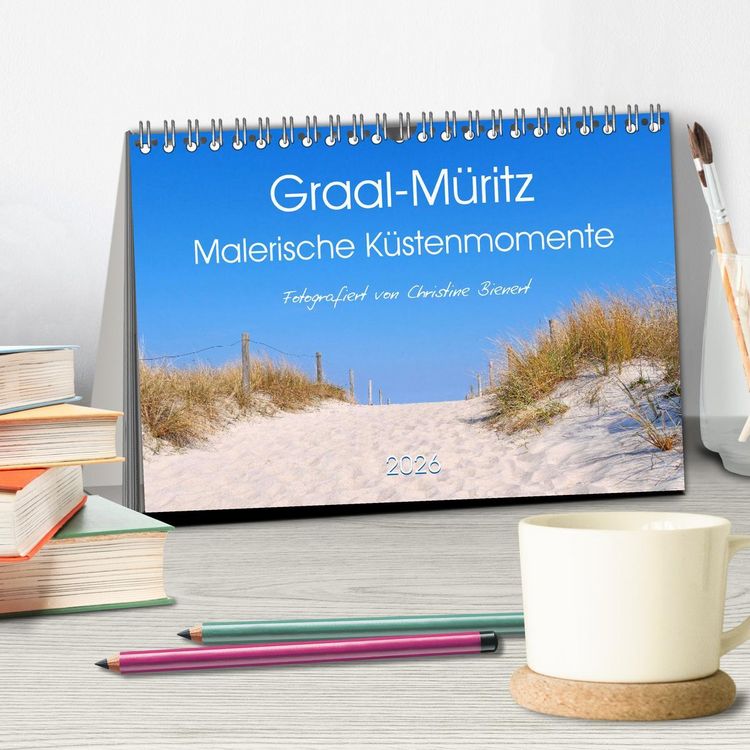 Produktbild: Graal-M&uuml;ritz, Malerische K&uuml;stenmomente (Tischkalender 2026 DIN A5 quer), CALVENDO Monatskalender