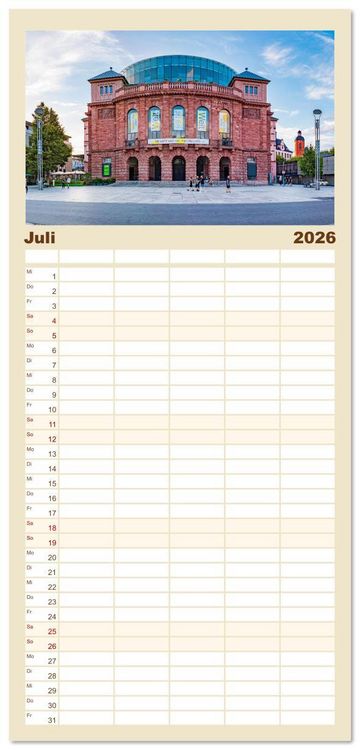 Produktbild: Familienplaner 2026 - Mainz - Gutenbergstadt am Rhein mit 5 Spalten (Wandkalender, 21 x 45 cm) CALVENDO