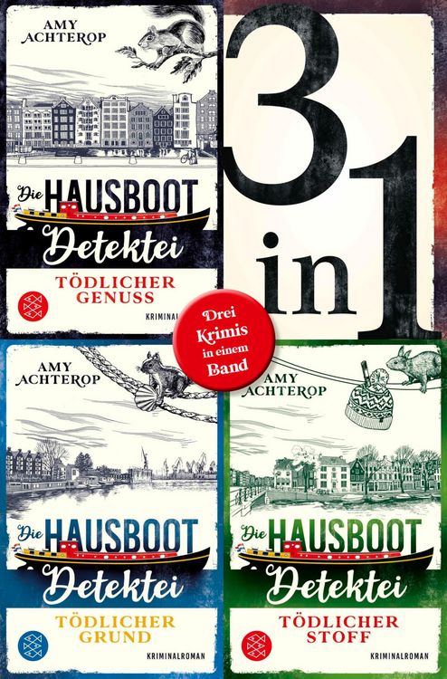 Produktbild: Die Hausboot-Detektei - T&ouml;dlicher Genuss / T&ouml;dlicher Grund / T&ouml;dlicher Stoff - Drei Krimis in einem Band