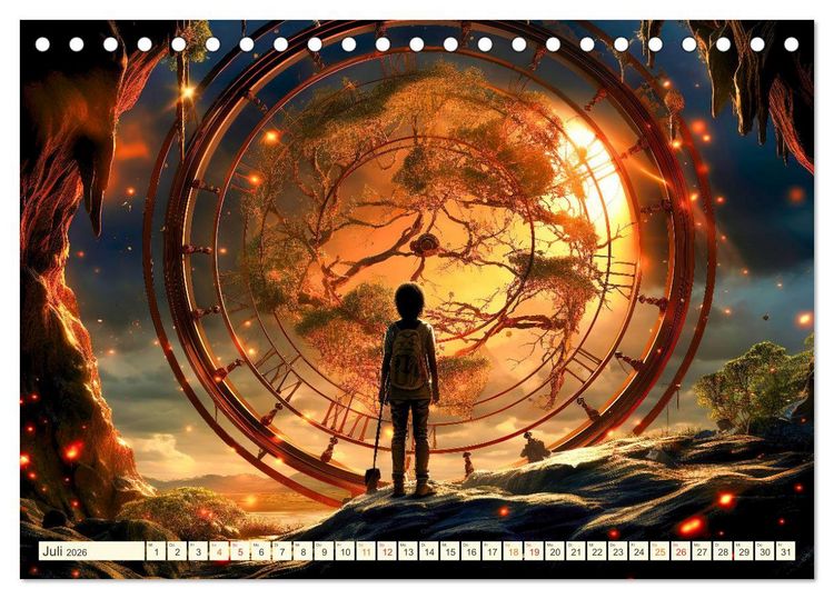 Produktbild: Keine Zukunft ohne die Zeit (Tischkalender 2026 DIN A5 quer), CALVENDO Monatskalender