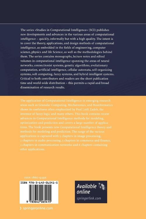 Produktbild: Computational Intelligence for Modelling and Prediction