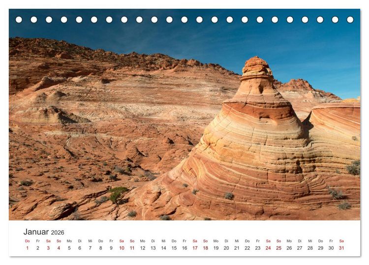 Produktbild: Paria Canyon - The Wave Naturwunder (Tischkalender 2026 DIN A5 quer), CALVENDO Monatskalender