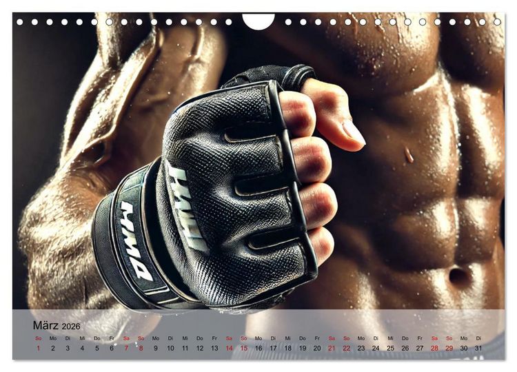 Produktbild: MMA Germany - Mixed Martial Arts Power (Wandkalender 2026 DIN A4 quer), CALVENDO Monatskalender
