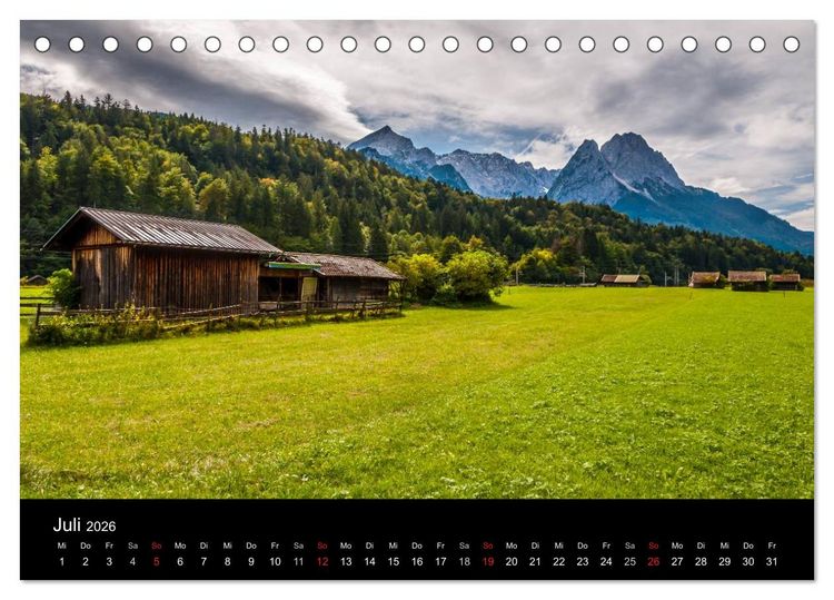 Produktbild: Traumlandschaft Werdenfelser Land - Teil II (Tischkalender 2026 DIN A5 quer), CALVENDO Monatskalender