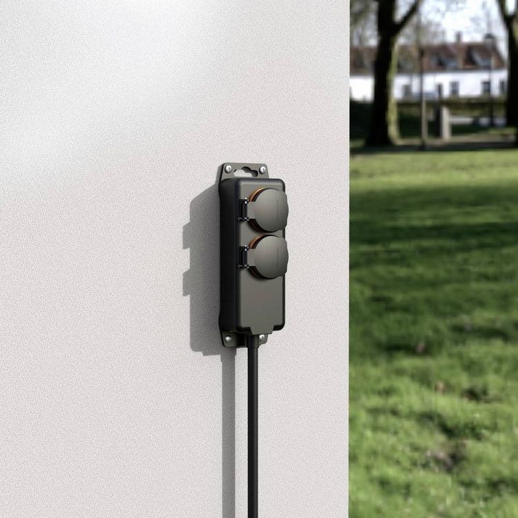 Produktbild: Hama 00223061 Gartensteckdose Schwarz erh&ouml;hter Ber&uuml;hrungsschutz