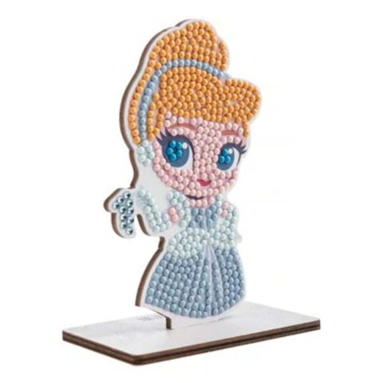 Produktbild: Craft Buddy CAFGR-DNY004 - Crystal Art Buddies, Cinderella Disney Princess Series 2, Figur 11cm, Kristallkunst-Bastelset