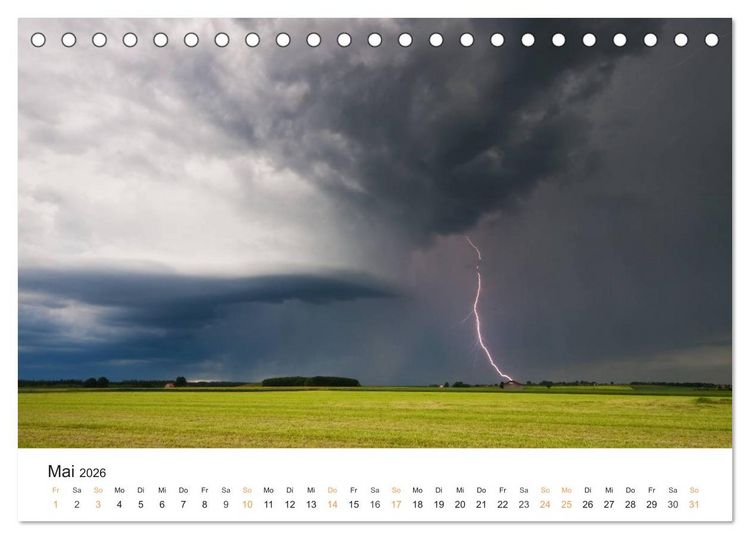Produktbild: Faszination Gewitter (Tischkalender 2026 DIN A5 quer), CALVENDO Monatskalender