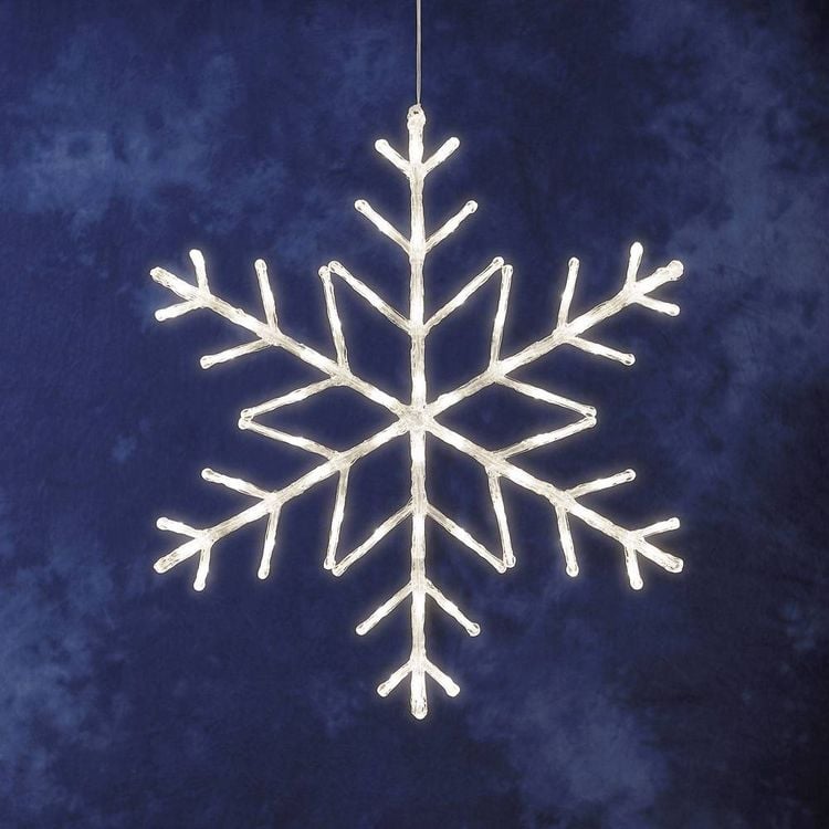 Produktbild: Konstsmide 4460-103 Acryl-Figur Schneeflocke Warmwei&szlig; LED Wei&szlig; EEK: G