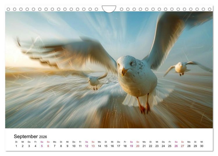 Produktbild: Maritim pur - M&ouml;wen (Wandkalender 2026 DIN A4 quer), CALVENDO Monatskalender