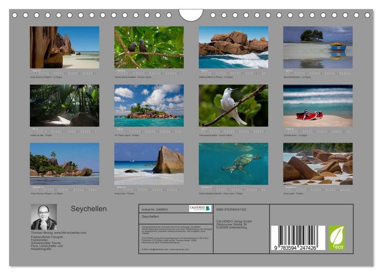 Produktbild: Seychellen (Wandkalender 2027 DIN A4 quer), CALVENDO Monatskalender
