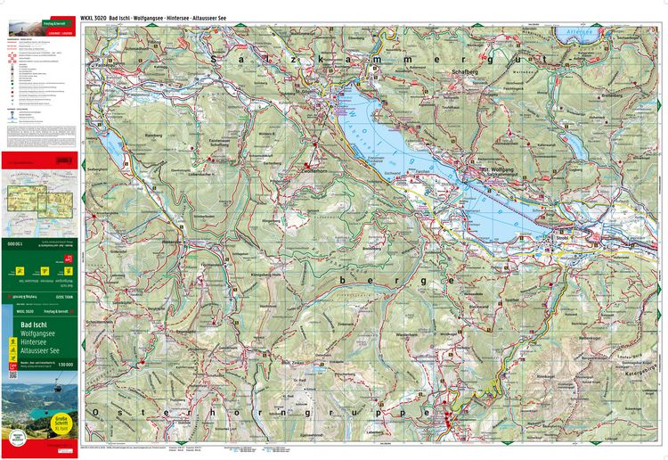 Produktbild: freytag & berndt Wanderkarte WKXL 3020 Bad Ischl, Wolfgangsee - Hintersee - Altausseer See 1:30.000