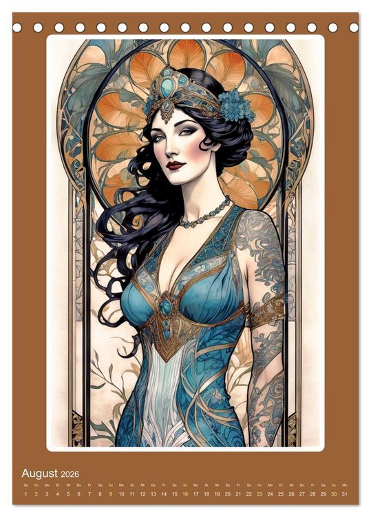 Produktbild: Illustrationskunst der Belle &Eacute;poque (Tischkalender 2026 DIN A5 hoch), CALVENDO Monatskalender