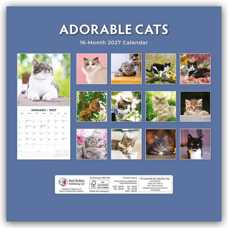 Produktbild: Adorable Cats &ndash; Liebenswerte Katzen 2027 &ndash; 16-Monatskalender