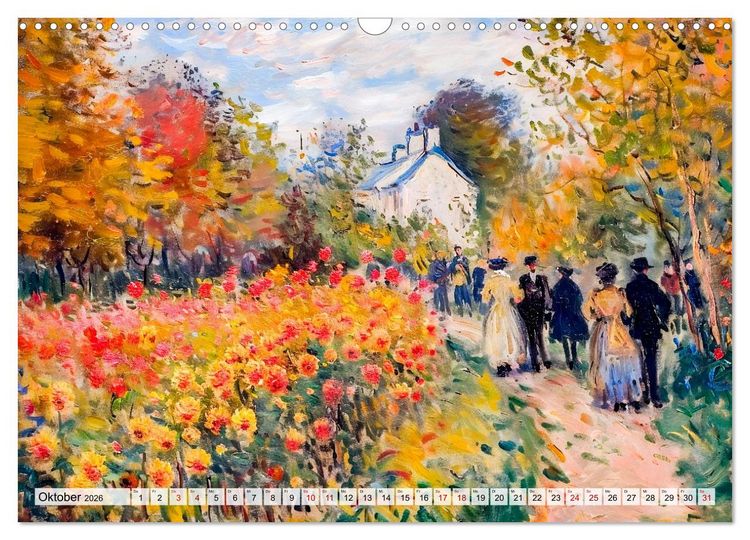 Produktbild: G&auml;rten im Licht - Impressionistische Spazierg&auml;nge mit Bl&uuml;tenpracht (Wandkalender 2026 DIN A3 quer), CALVENDO Monatskalender
