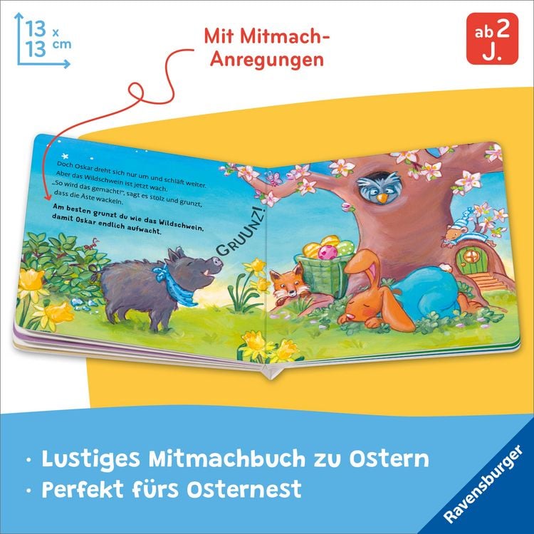 Produktbild: Aufgewacht, lieber Osterhase: Mein Oster-Mitmachbuch